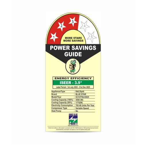 IC312TNU- Inverter Split AC 1.0 Tr 3 Star