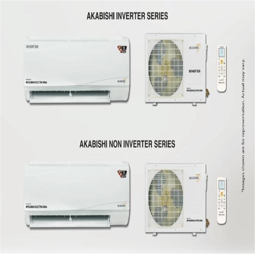 Akabishi Mitsubishi 1.0 Ton 3 Star Inverter Split AC